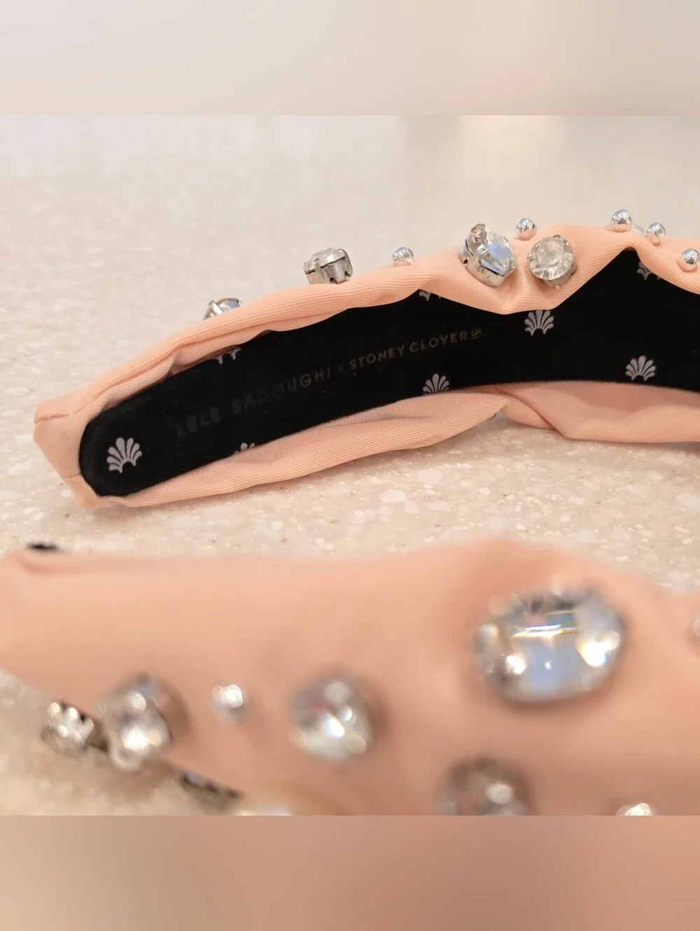 LELE SADOUGHI X Stoney Clover Lane Sparkling Cider Crystal & Pearl Headband SCL